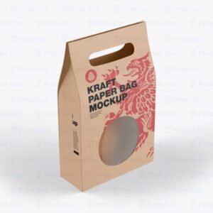 Custom Die Cut Handle Kraft Bags