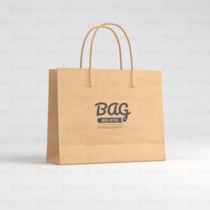 Custom External Handle Kraft Bags