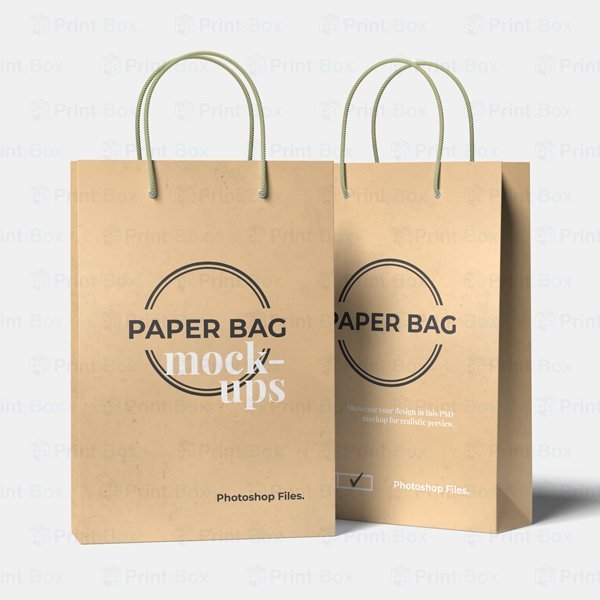 External Handle Kraft Bags