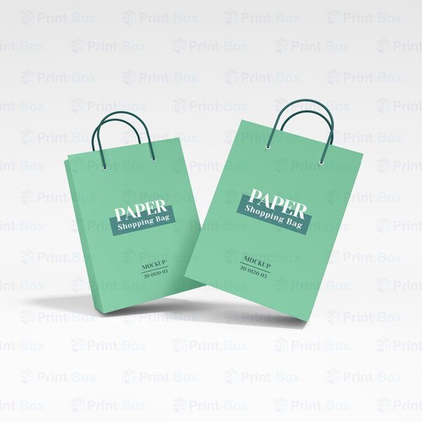 Custom External Handle Paper Bags